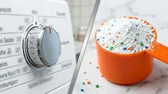 I stället för pulver använder jag detta flytande medel: skadar inte tyger och täpper inte rör